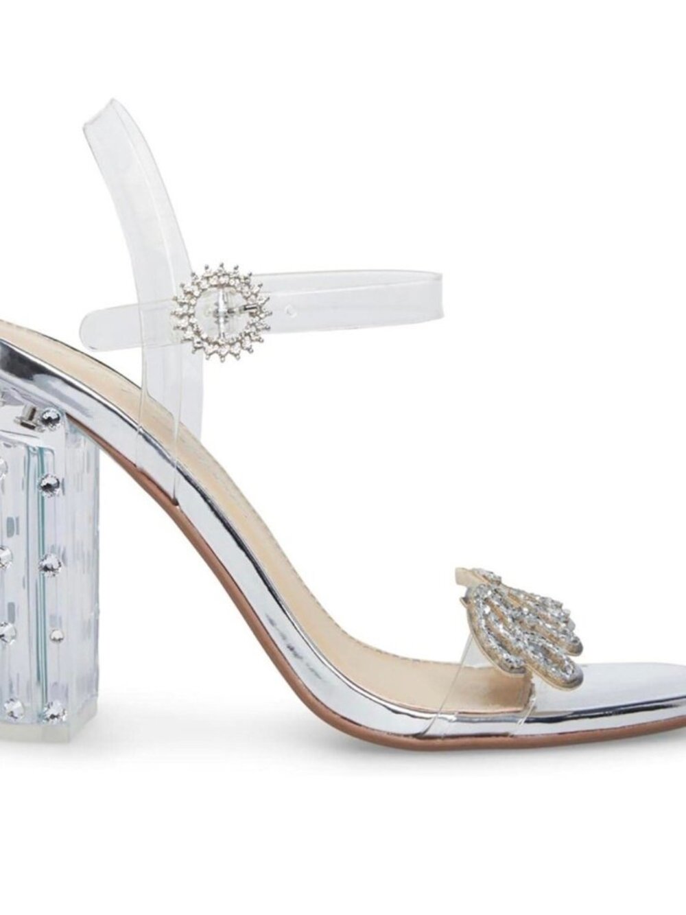 Betsey Johnson BRIDE Barie Heels Size 10 Wedding Sandal Lucite Bridal Shoes NEW - Picture 2 of 7